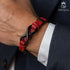 rotes lederarmband unendlichkeit zeichen symbol freundschaftsarmband infinity uniqal